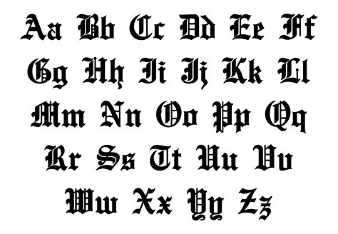 images  printable  english alphabet   gothic  english letter stencils