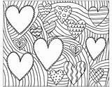 February Printable Coloring Pages Color Hearts Masterpiece Template Getcolorings Getdrawings sketch template