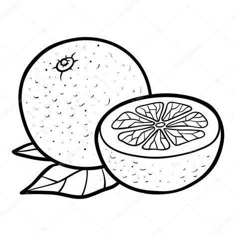 orange slice coloring page coloring pages