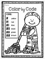 Color Kindergarten Coloring Fall Pages Code Teacherspayteachers Sold Math sketch template