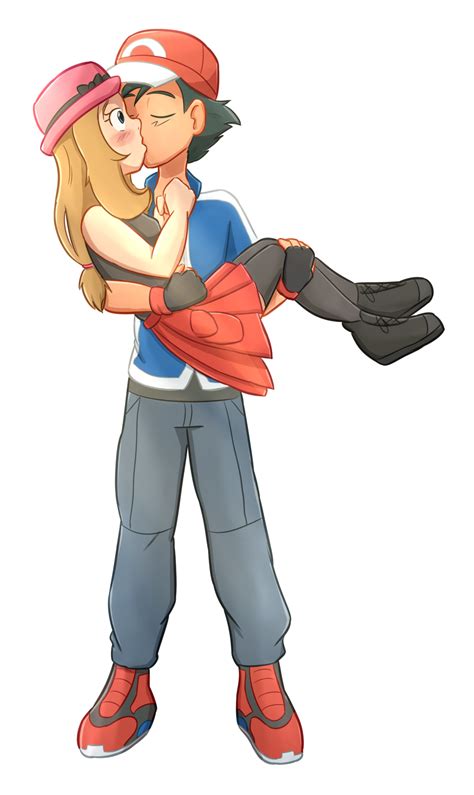 Commmission 3 8 Ash And Serena By Foxhat94 On Deviantart