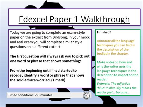 edexcel english paper  walkthrough gcse english language english