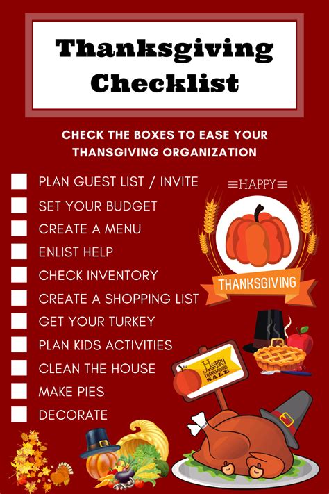 thanksgiving checklist       thanksgiving