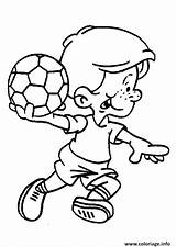 Enfant Coloriage Footballeur Ballon sketch template