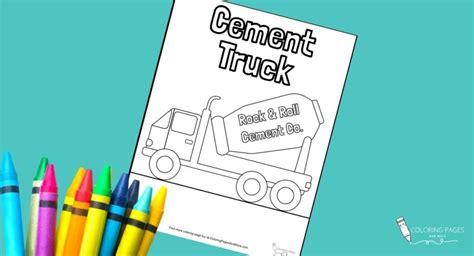 cement truck coloring page coloring pages