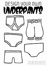 Underpants Underpant Zombie Craft sketch template