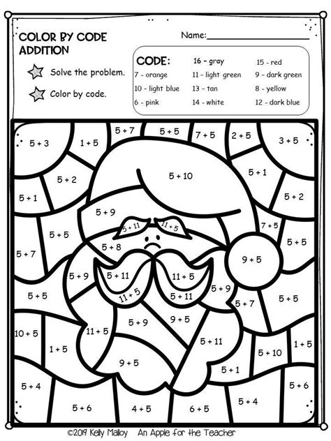 color  number math addition worksheets delana dunns  grade math