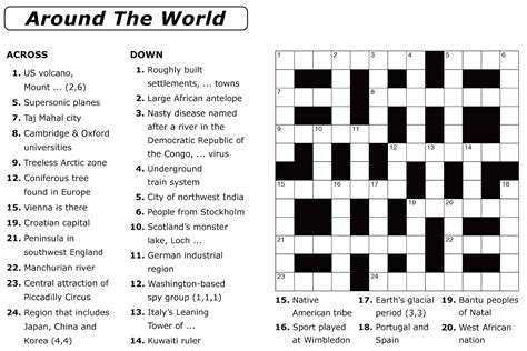 crossword puzzles  printable printable business educational sheets
