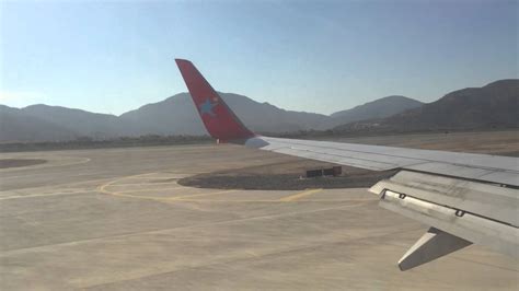 corendon airlines boeing  landing  dalaman turkije youtube