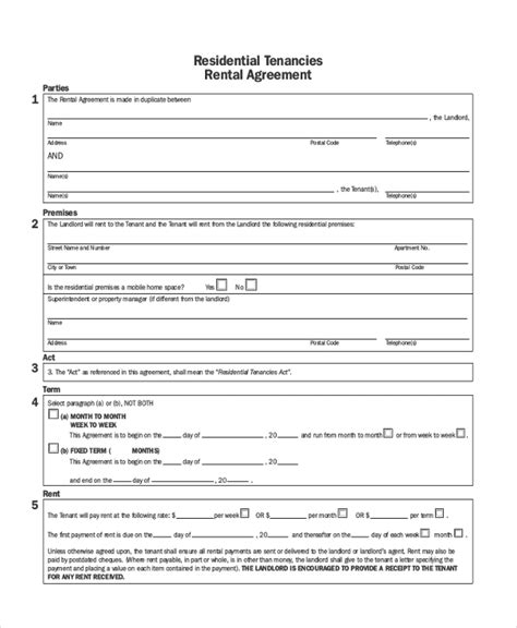 sample landlord agreement forms   ms word
