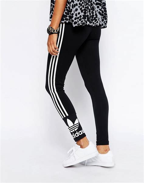 adidas originals womens black trefoil leggings gym sportswear size