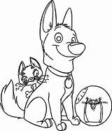 Coloring Pages Bolt Dog Friends Cute Wecoloringpage sketch template