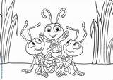 Coloring Pages Bug Life Bugs Disney Kids Color Fun sketch template