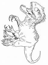 Indominus Jurassic Dinosaur Indoraptor Dominus Rampage sketch template