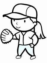 Softball Coloring Pages Printable Sports Sheets Clipart Baseball Girl Girls Cliparts Kids Book Summer Print Glove Library Colouring Coloringpagebook Popular sketch template
