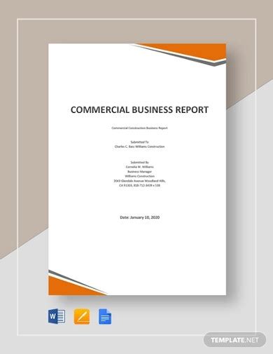 business report  examples ms word pages google docs  examples