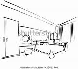 Coloring Lodge Ski Pages Template Hotel Room sketch template