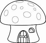Mushroom House Clipart Drawing Line Clip Coloring Cartoon Mushrooms Outline Library Smurf Cliparts Colouring Pages Transparent Lemmling Svg Clipartbest Ling sketch template