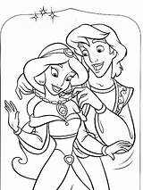 Jasmine Coloring Pages Aladdin Princess Printable Disney Fan Print Wedding Sheets Kids Mermaid Cartoon Book Rapunzel Onlycoloringpages sketch template