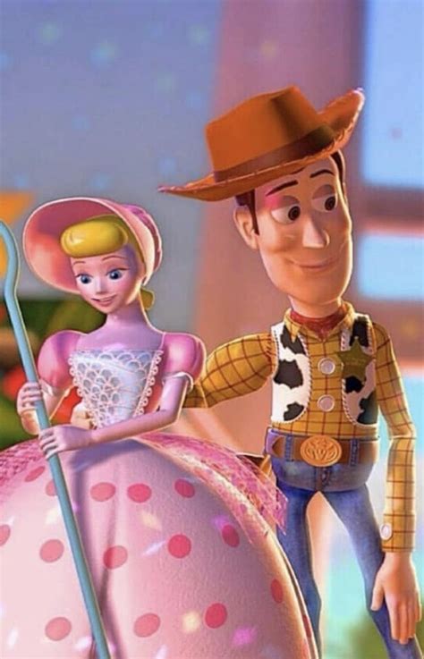 tom hanks and annie potts as the voices of woody and bo peep in toy story 1995 toy story 2