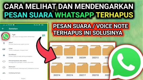 melihat  mendengarkan pesan suara whatsapp terhapus voice