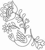 Embroidery Mexican Patterns Crewel Folk Urbanthreads sketch template