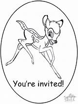Bambi Invitation Funnycoloring Invitations Advertisement sketch template