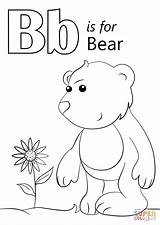 Letter Coloring Bear Pages Printable Alphabet Preschool Kids Color Worksheets Sheets Book Letters Teddy Print Supercoloring Activities Paper Animal Getcolorings sketch template