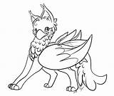Coloring Griffin Pages Printable Griffon Gryphon Hippogriff Cute Lines Colouring Drawing Pf Deviantart Book Color Dragon Child Harry Potter Outline sketch template
