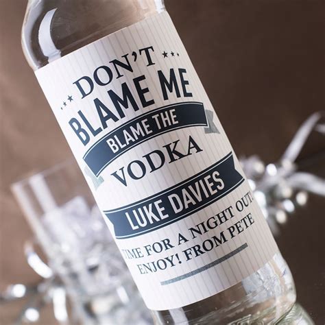 personalised vodka don t blame me uk