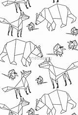 Geometric Animals Pattern Redbubble sketch template