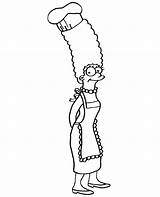 Coloring Marge Simpson Simpsons Pages Book Print Color sketch template