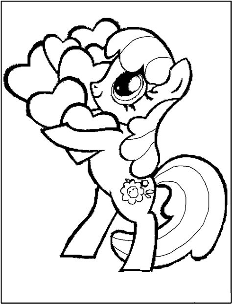 printable   pony coloring pages  kids valentine