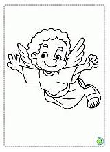 Coloring Christmas Angel Pages Angels Dinokids Comments sketch template