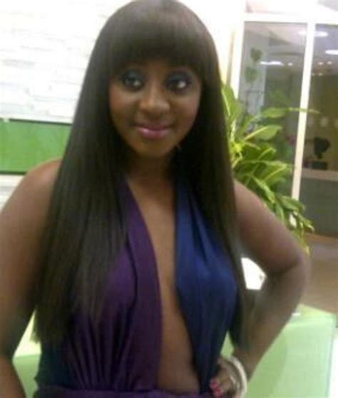 kenny smiggz ini edo bares it all in her cleavage revealing dress