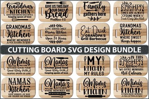 cutting board quotes svg bundle creative market