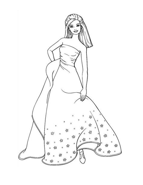 model style barbie coloring pages disney coloring pages