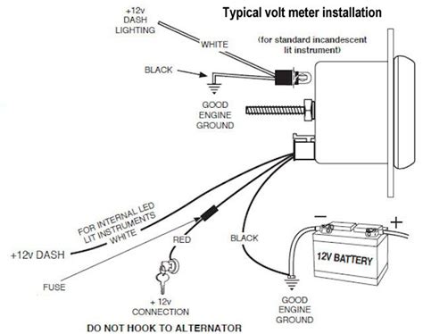 automotive voltmeter wiring diagram