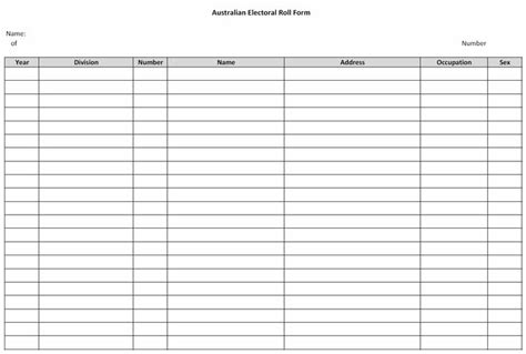 australian electoral roll form genealogy forms genealogy  genealogy