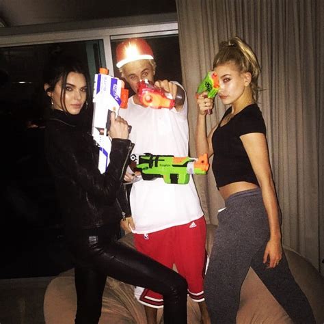justin bieber hung out with kendall jenner and hailey