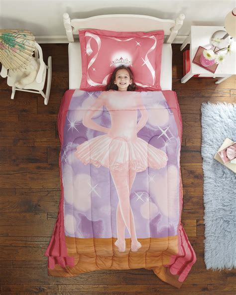 New Ballerina Girls 2 Pc Photo Realistic Comforter Sham Set Twin Ebay