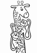 Girafe Kleurplaat Kleurplaten Giraf Singes Colorier Hugolescargot Cou Vrac Judy Dunnett Printables sketch template