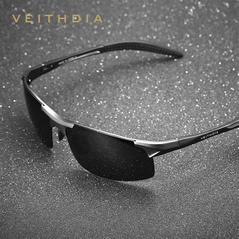 veithdia brand designer aluminum mens sunglasses polarized sun glasses