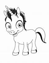 Coloring Unicorn Pages Cute Cartoon Library Clipart Book sketch template