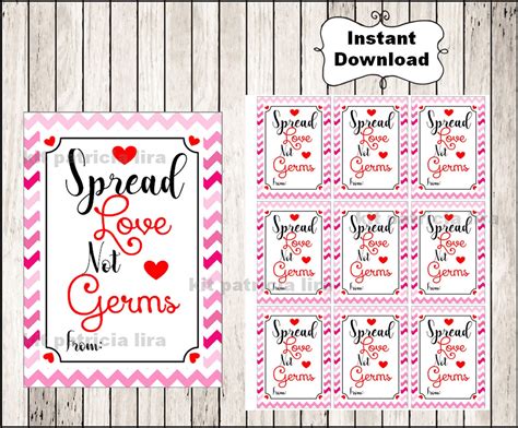 spread love  germs  printable printable word searches