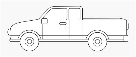 pickup truck outline drawing