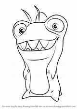 Slugterra Thresher Drawing Draw Step Coloring Pages Tutorials Drawings sketch template