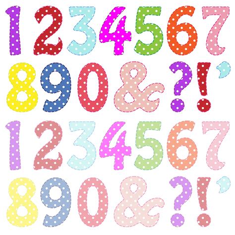 colorful numbers clipart  stock photo public domain pictures