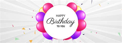 happy birthday celebration card  circular balloon frame