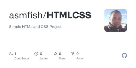github asmfishhtmlcss simple html  css project